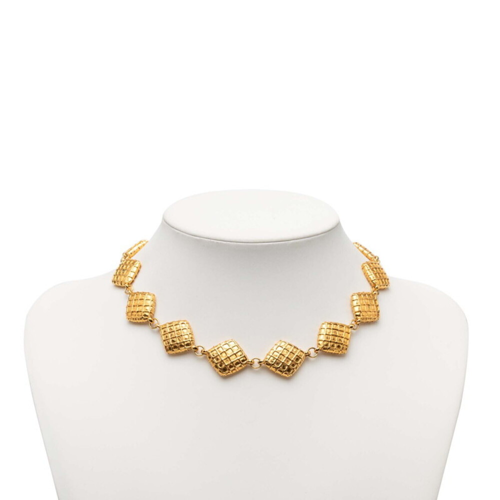 CHANEL Gold Diamond Bean Necklace